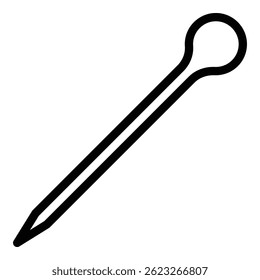 Toothpick icon. Outline toothpick vector icon for web design isolated on white background