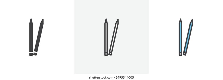 Toothpick icon symbol collection on white background.