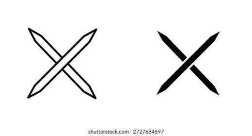Elemento de Diseño gráfico de logotipo de símbolo de palillo de dientes. EPS10