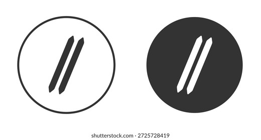 Icono del palillo en blanco y negro plano de moda. conveniente para el Diseño gráfico