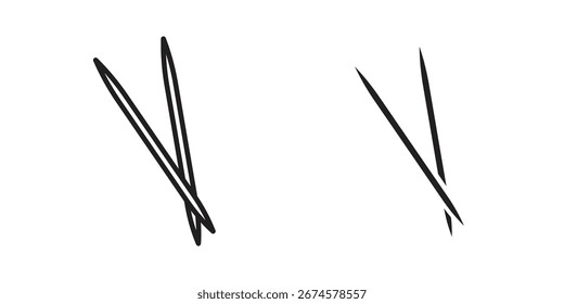 Vector de icono de palillo, signo y símbolo para Elementos de diseño, Sitio web o App.