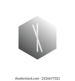 Icono de palillo de dientes Ilustración de Plantilla de Vector Diseño de logotipo