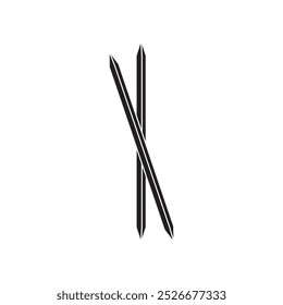toothpick icon vector template illustration logo design