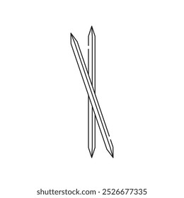 toothpick icon vector template illustration logo design
