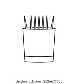toothpick icon vector template illustration logo design