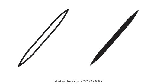 Iconos de palillos. Píxel perfecto. Icono de contorno de Vector. Concepto de logotipo plano.