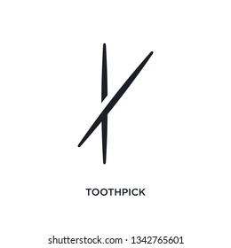 toothpick isolated icon. simple element illustration from hygiene concept icons. toothpick editable logo sign symbol design on white background. can be use for web and mobile