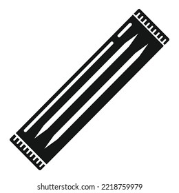 Toothpick package icon simple vector. Tooth pick. Wood stick