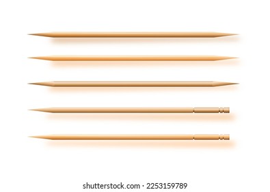 Toothpicks. hygiene and health on toothpicks white background. Vector.