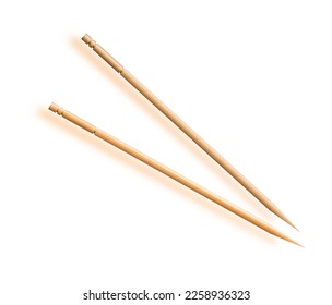 Toothpicks. hygiene and health on toothpicks white background. Vector.