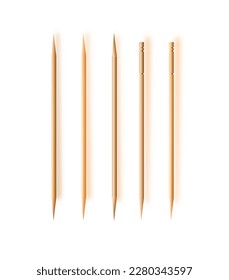 Toothpicks. hygiene and health on toothpicks white background. Vector.