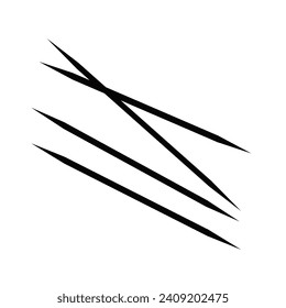 Toothpicks icon for web design isolated on white background.