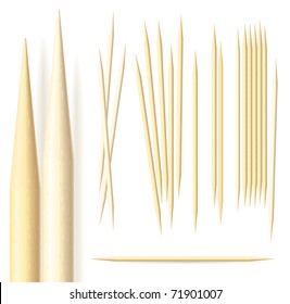 Toothpicks illustration on a white background