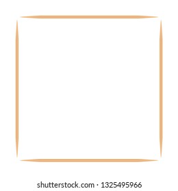 Toothpicks Wooden isolated on white background and copy space, Bamboo Toothpick small sharp, Realistic Toothpicks wood (vector)