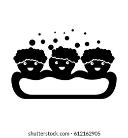 tooths with gum character icon vector illustration design