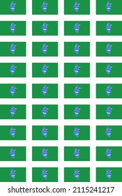 Toothy blue emoticon laughs shakes and sways. Sprite sheet for a GIF animation. Frame by frame cycle.