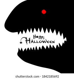 Toothy paste. Happy Halloween. Vector illustration