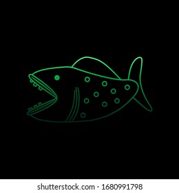 Toothy shark nolan icon. Simple thin line, outline vector of marine live icons for ui and ux, website or mobile application