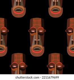 Toothy skary helloween African mask
