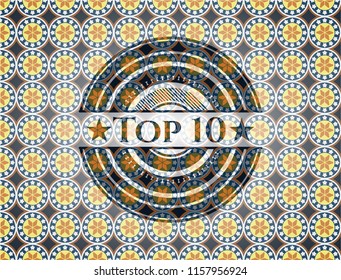 Top 10 arabesque style emblem. arabic decoration.