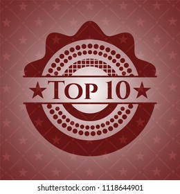 Top 10 badge with red background
