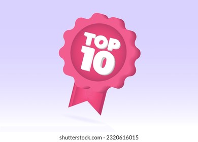 Top 10, best ten list. Vector Illustration