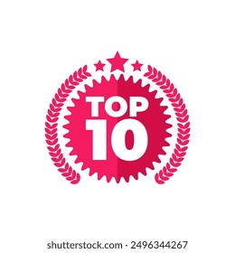 Top 10, best ten list. Vector Illustration