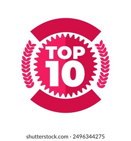 Top 10, best ten list. Vector Illustration