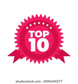 Top 10, best ten list. Vector Illustration