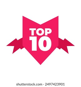 Top 10, best ten list. Vector Illustration