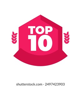 Top 10, best ten list. Vector Illustration