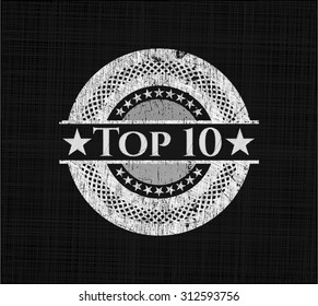 El emblema de la tiza 10 más importante escrito en una pizarra