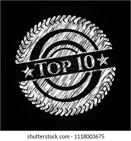 Top 10 chalkboard emblem on black board