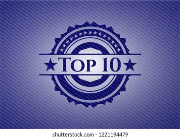 Top 10 emblem with denim high quality background