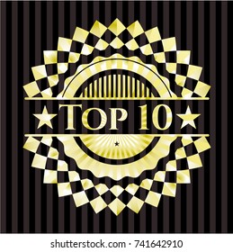 Top 10 gold badge or emblem