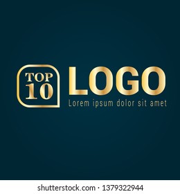 TOP 10 gold emblem,label,sign