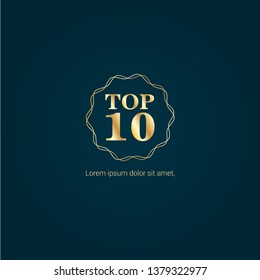 TOP 10 gold emblem,label,sign