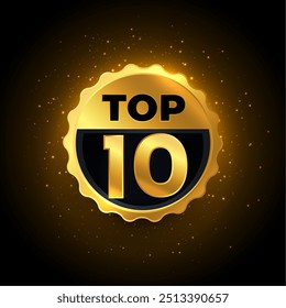 top 10 golden badge background for best achievement ceremony vector