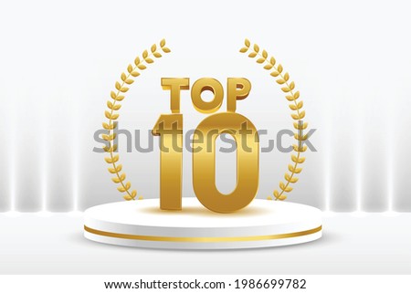 top 10 golden podium award background