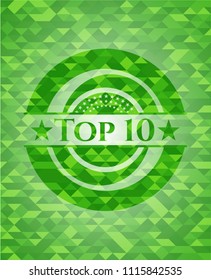 Top 10 green mosaic emblem
