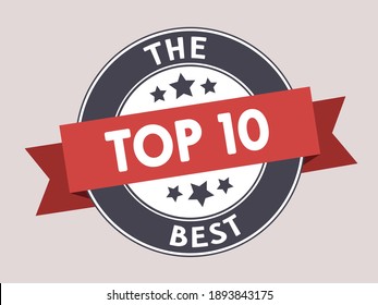 Top 10 Icon The Best Seller Label Sign