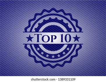 Top 10 jean background. Vector Illustration. Detailed.