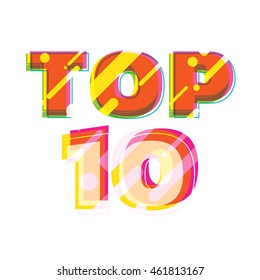 Top 10 letter icon.