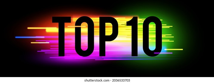 Top 10. Liquid color neon sign with light effect.