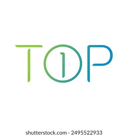 top 10 logos. green-blue top 10 concept. top 10 concept for music, sports, education and business