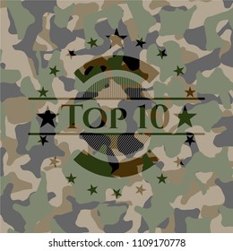 Top 10 on camo texture