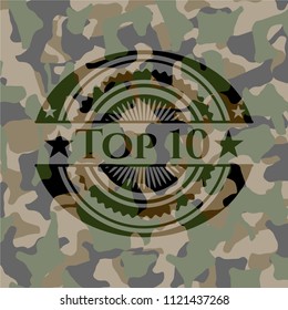 Top 10 on camouflaged texture