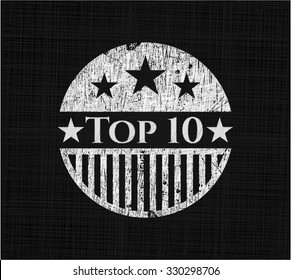 Top 10 on chalkboard