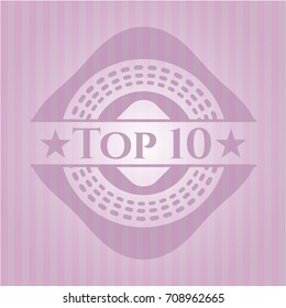 Top 10 pink emblem. Retro