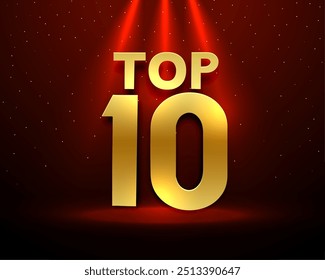 top 10 popular ranking fundo com foco luz efeito vetor